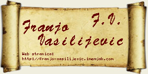 Franjo Vasilijević vizit kartica